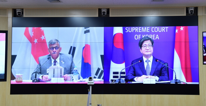 Virtual Conference between Chief Justices of Korea and Singapore