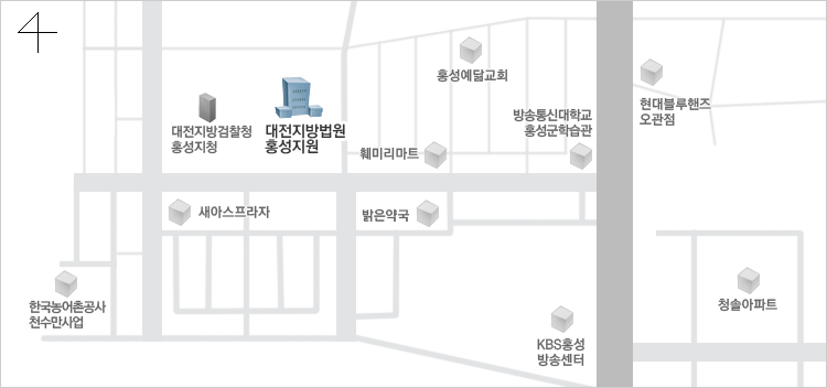 대전지방법원 홍성지원 약도 - 자세한 내용은 아래의 표를 참고하세요.